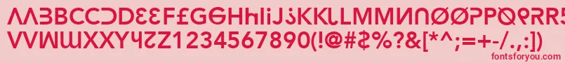 Hacka ffy Font – Red Fonts on Pink Background