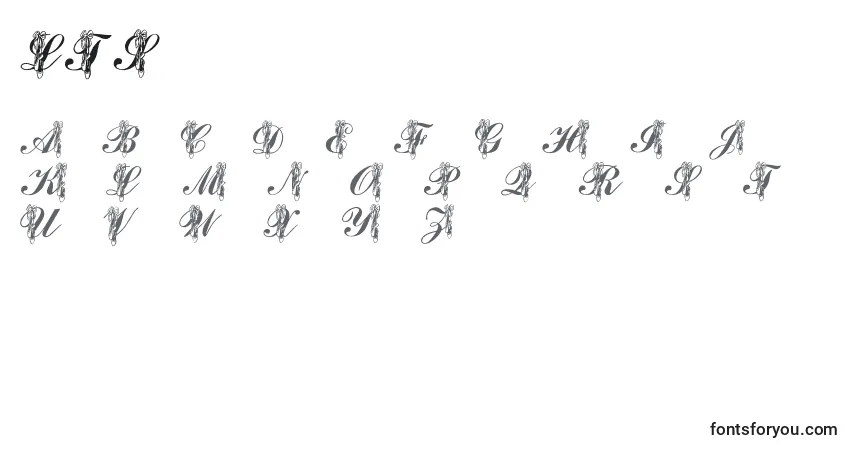 Шрифт LmsToeShoes – алфавит, цифры, специальные символы