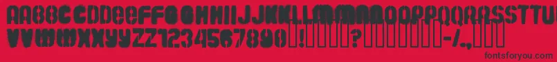 フォントBarrio30 – 赤い背景に黒い文字