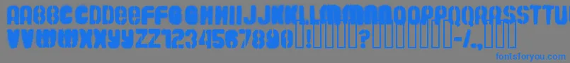 Barrio30-Schriftart – Blaue Schriften auf grauem Hintergrund