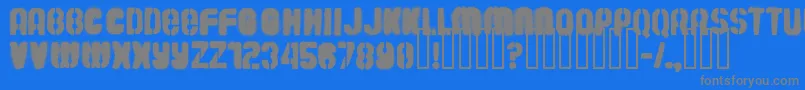 フォントBarrio30 – 青い背景に灰色の文字