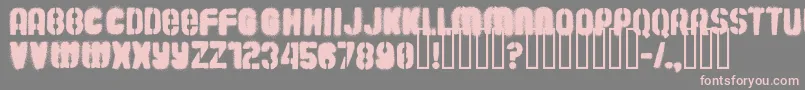 Barrio30-Schriftart – Rosa Schriften auf grauem Hintergrund