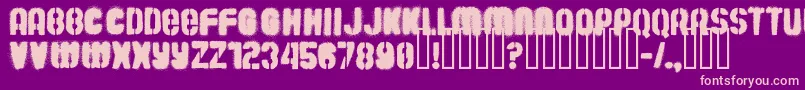 Police Barrio30 – polices roses sur fond violet