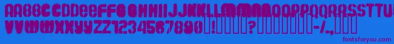Barrio30 Font – Purple Fonts on Blue Background