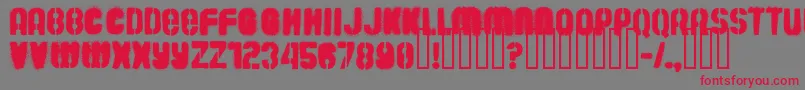 Barrio30-Schriftart – Rote Schriften auf grauem Hintergrund