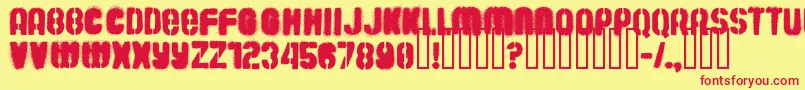 Barrio30 Font – Red Fonts on Yellow Background