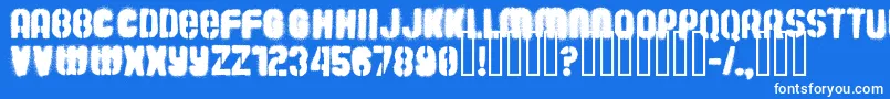 フォントBarrio30 – 青い背景に白い文字