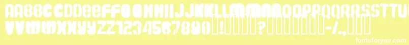 Barrio30 Font – White Fonts on Yellow Background