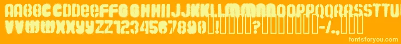 フォントBarrio30 – オレンジの背景に黄色の文字