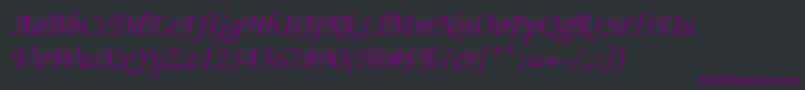 Шрифт ItcZapfChanceryРќРµР¶РёСЂРЅС‹Р№РљСѓСЂСЃРёРІ – фиолетовые шрифты на чёрном фоне