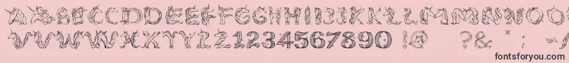 EenhoornLight Font – Black Fonts on Pink Background