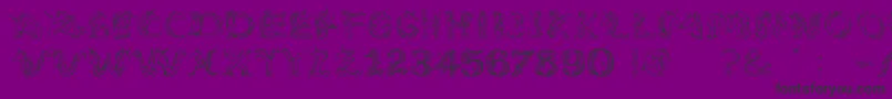 EenhoornLight Font – Black Fonts on Purple Background