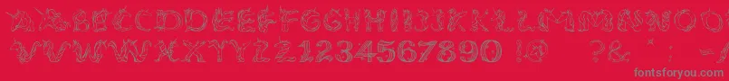 fuente EenhoornLight – Fuentes Grises Sobre Fondo Rojo