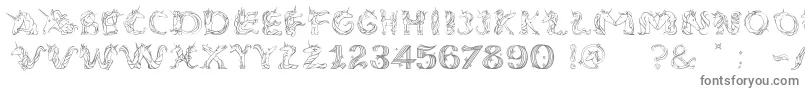 EenhoornLight-Schriftart – Graue Schriften auf weißem Hintergrund