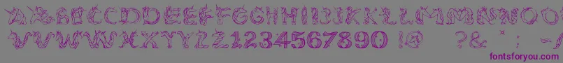 Шрифт EenhoornLight – фиолетовые шрифты на сером фоне