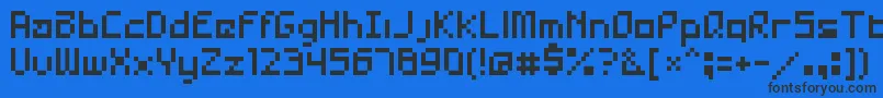 AsaiHaxxor Font – Black Fonts on Blue Background