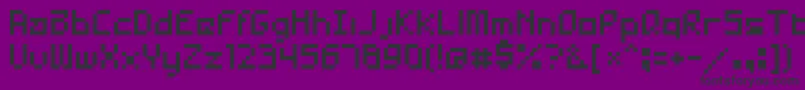 AsaiHaxxor-fontti – mustat fontit violetilla taustalla