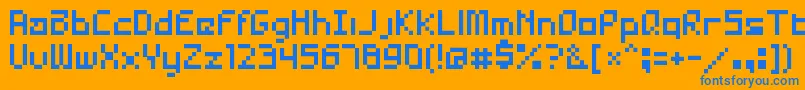 AsaiHaxxor-fontti – siniset fontit oranssilla taustalla