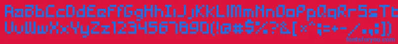 AsaiHaxxor Font – Blue Fonts on Red Background