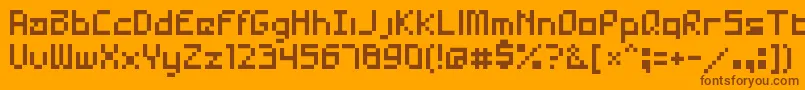 AsaiHaxxor Font – Brown Fonts on Orange Background