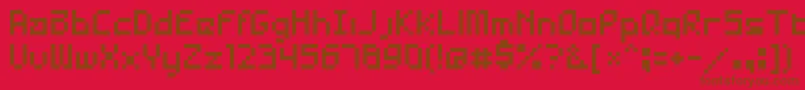 AsaiHaxxor Font – Brown Fonts on Red Background