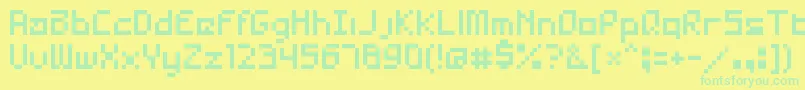 AsaiHaxxor Font – Green Fonts on Yellow Background