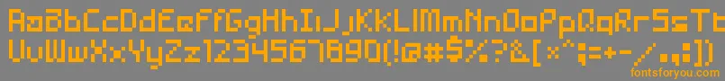 AsaiHaxxor Font – Orange Fonts on Gray Background