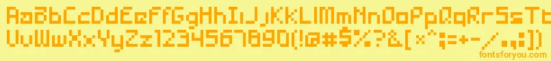 More about AsaiHaxxor Font AsaiHaxxor Font – Orange Fonts on Yellow Background