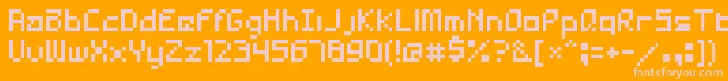 Шрифт AsaiHaxxor – розовые шрифты на оранжевом фоне