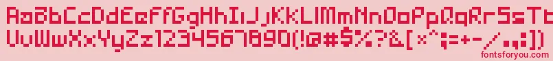 AsaiHaxxor Font – Red Fonts on Pink Background