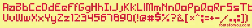 AsaiHaxxor Font – Red Fonts on Yellow Background