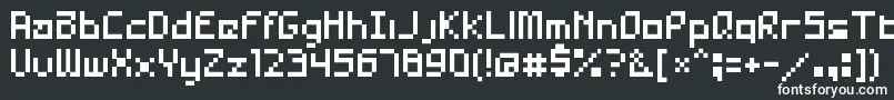 Шрифт AsaiHaxxor – белые шрифты на чёрном фоне