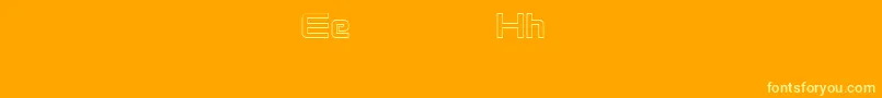 Venturedemooutline Font – Yellow Fonts on Orange Background