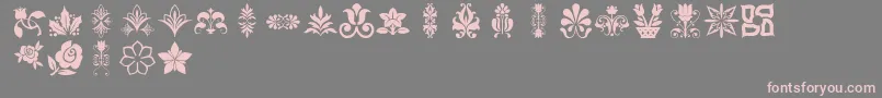 Lpflowers2 Font – Pink Fonts on Gray Background