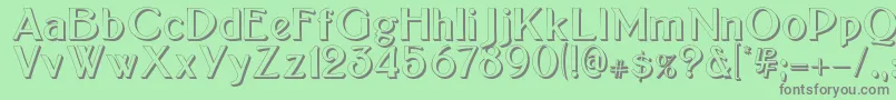 BoltonSansEmbossed Font – Gray Fonts on Green Background