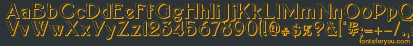 BoltonSansEmbossed Font – Orange Fonts on Black Background