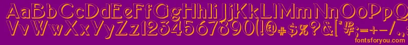 BoltonSansEmbossed Font – Orange Fonts on Purple Background