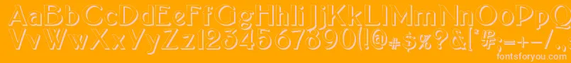 BoltonSansEmbossed Font – Pink Fonts on Orange Background