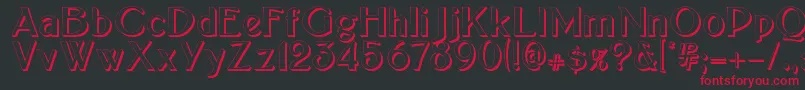 BoltonSansEmbossed Font – Red Fonts on Black Background