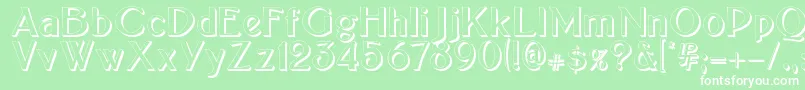 BoltonSansEmbossed Font – White Fonts on Green Background