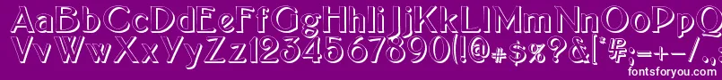 BoltonSansEmbossed Font – White Fonts on Purple Background