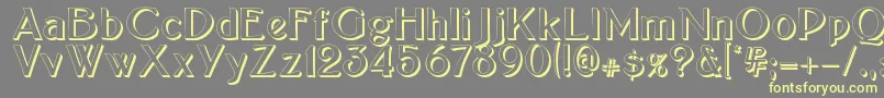 BoltonSansEmbossed Font – Yellow Fonts on Gray Background