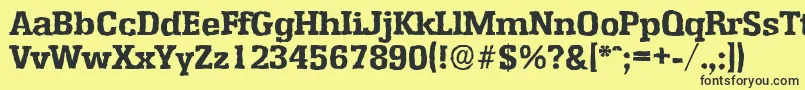 EnschedeantiqueXboldRegular Font – Black Fonts on Yellow Background