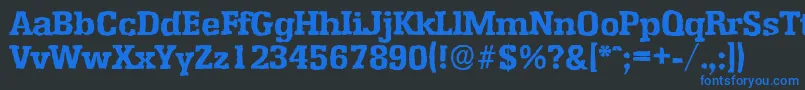 EnschedeantiqueXboldRegular Font – Blue Fonts on Black Background