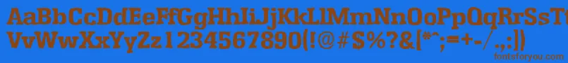 Czcionka EnschedeantiqueXboldRegular – brązowe czcionki na niebieskim tle