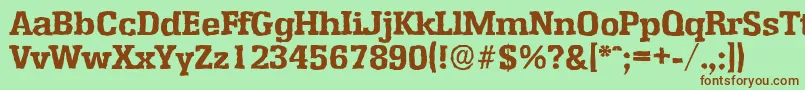 EnschedeantiqueXboldRegular Font – Brown Fonts on Green Background