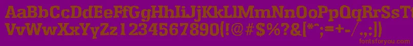 EnschedeantiqueXboldRegular-fontti – ruskeat fontit violetilla taustalla
