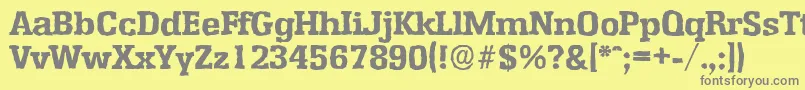 EnschedeantiqueXboldRegular Font – Gray Fonts on Yellow Background