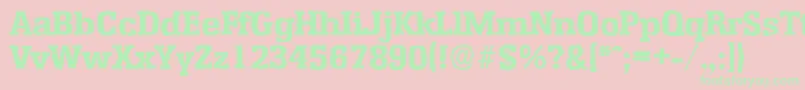 Police EnschedeantiqueXboldRegular – polices vertes sur fond rose