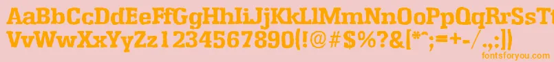 EnschedeantiqueXboldRegular Font – Orange Fonts on Pink Background